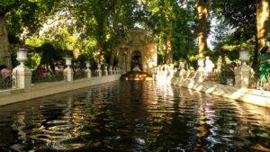 The Medici fountain in the Jardin de Luxembourg in Paris