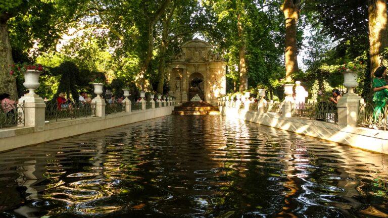 The Medici fountain in the Jardin de Luxembourg in Paris