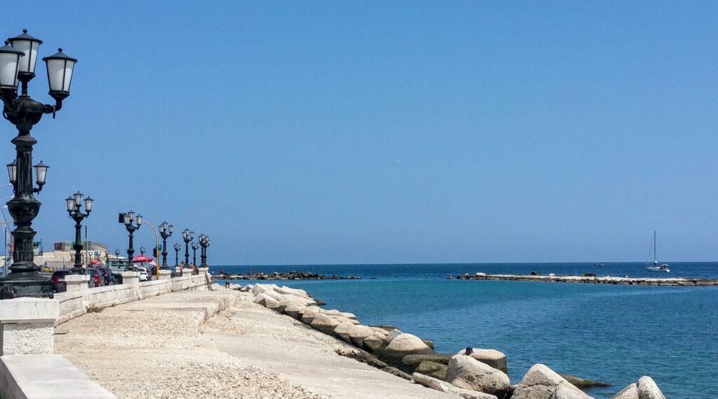 Lungomare seafront walkway in Bari Italy