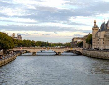 view of the Seine and the Conciergerie in Paris