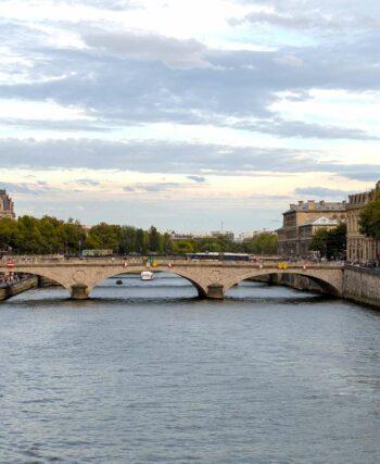 view of the Seine and the Conciergerie in Paris